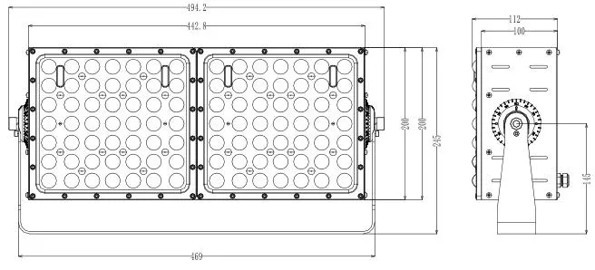 High Precision Multi Angle Adjustment High-Power Long Range LED Stadium Light Floodlight