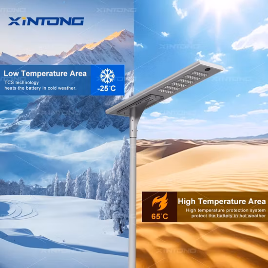 IP67 80W étanche extérieure ODM d'économie d'énergie tout en un rue lumière LED de route d'énergie solaire intégrée avec batterie