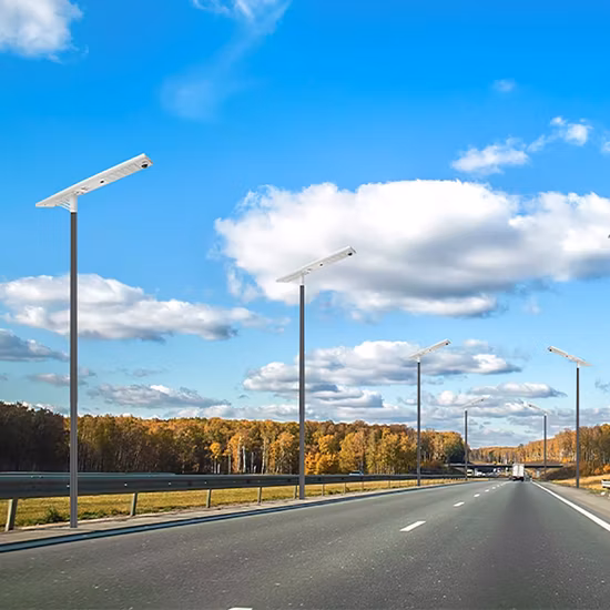 CE RoHS certifié haute puissance 30W 40W 60W 70W 80W 100W 120W Luminaire lampadaire solaire LED éclairage extérieur avec poteau HDG